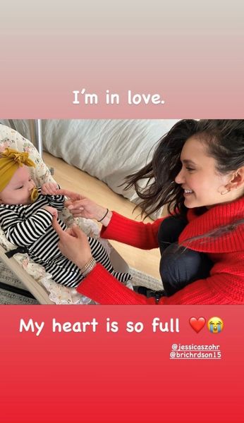 Nina Dobrev encontra o adorável bebê Bowie de Jessica Szohr