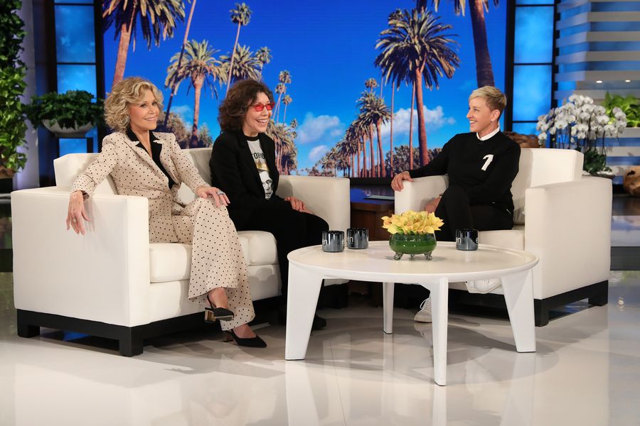 Jane Fonda og Lily Tomlin Talk 80-års fødselsdagsfester og potentiel '9 til 5' efterfølger på 'Ellen'