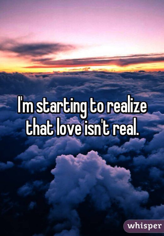 El amor no es real