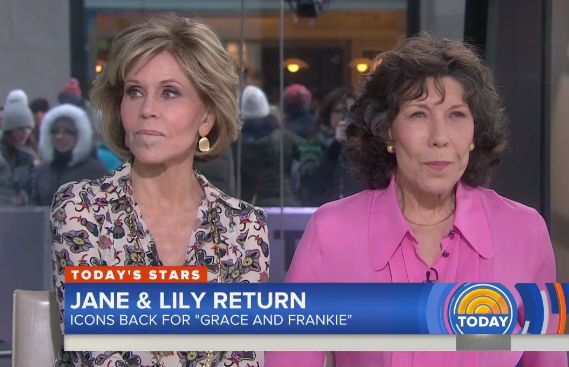 Jane Fonda wraca do Lily Tomlin, gdy żartuje z liftingu twarzy w programie „Today”: „Who Are You, Megyn Kelly?”