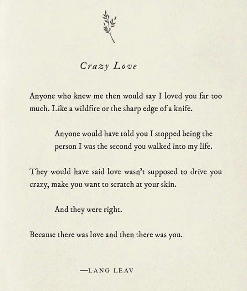 Mais de 85 citações de Crazy Love EXCLUSIVAS que você deve ver
