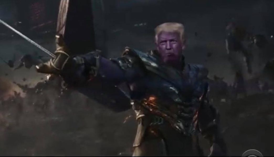 Stephen Colbert porovnáva Donalda Trumpa s Thanosom v parodickom klipe „Avengers“ „Late Show“