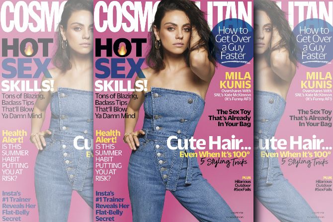 Mila Kunis snakker sociale medier, tabloide rygter og liv med Ashton Kutcher i Cosmo Cover Story