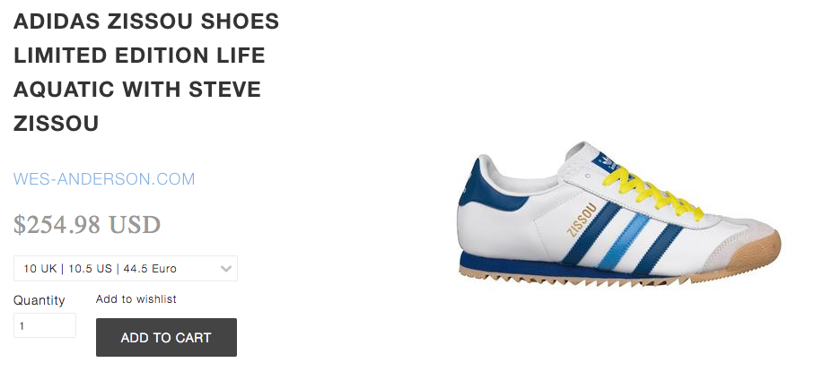 Spoločnosť Adidas uvádza na trh topánky Zissou, vzdáva hold obuvi športovej vo filme „Life Aquatic“ od Wesa Andersona