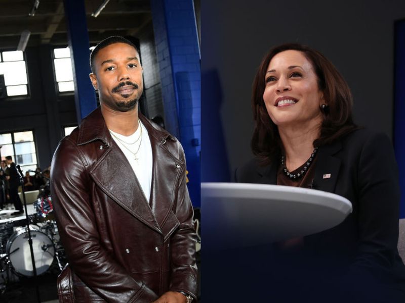 Kamala Harris og Michael B. Jordan sparker NBA All-Star Game med ‘Special Conversation’