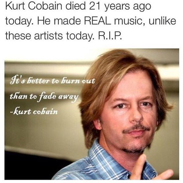 Nástenná maľba Davida Spadea s citátom od Nirvany Kurt Cobain mätie internet