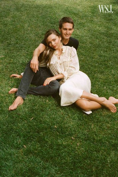 Miranda Kerr en Evan Spiegel. Foto: Daniel Jack Lyons voor WSJ. Tijdschrift