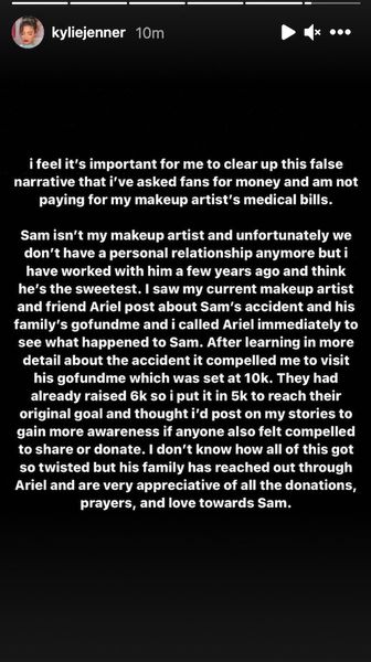 काइली जेनर मेकअप कलाकार के GoFundMe को बढ़ावा देने के लिए बैकलैश का सामना करने के बाद बोलती हैं