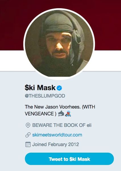 Rapperova lyžiarska maska ​​Prepad boha obviňuje Drakea z vytrhnutia jeho štýlu Durag