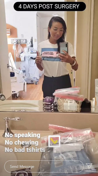 Jeannie Mai comparte una foto posterior a la cirugía desde la habitación del hospital