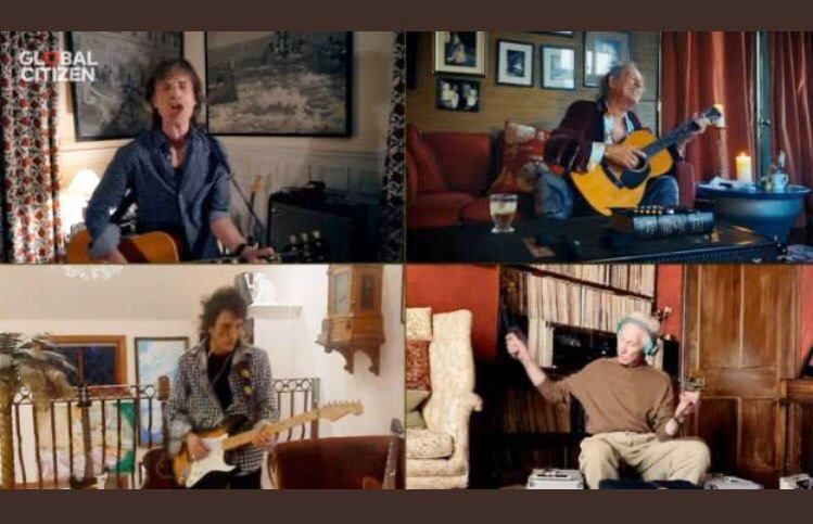 Die Rolling Stones nehmen an einem Konzert mit dem Titel 'Eine Welt: Gemeinsam zu Hause' mit dem Titel 'Sie können nicht immer das bekommen, was Sie wollen' teil.