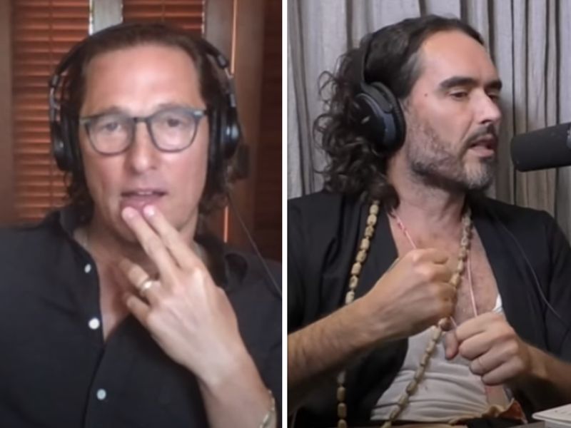 Matthew McConaughey og Russell Brand deler deres tanker om hyklerisk Hollywood-politik