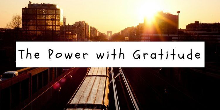 O poder com gratidão e apreço