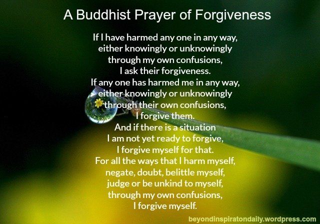 Lời cầu nguyện của Phật giáo về sự tha thứ