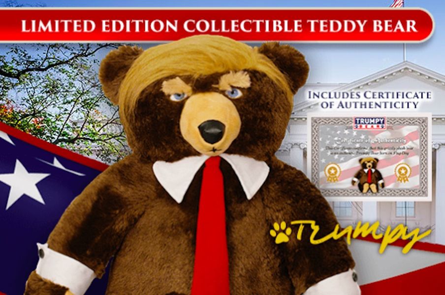 Twitter nemôže uveriť, že ‚Trumpy Bear‘ (a jeho neúmyselne veselá reklama) je skutočný